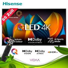 Hisense 65E77NQ 65 Zoll Fernseher 164cm QLED UHD 4K HDR TV Dolby Atmos DLED