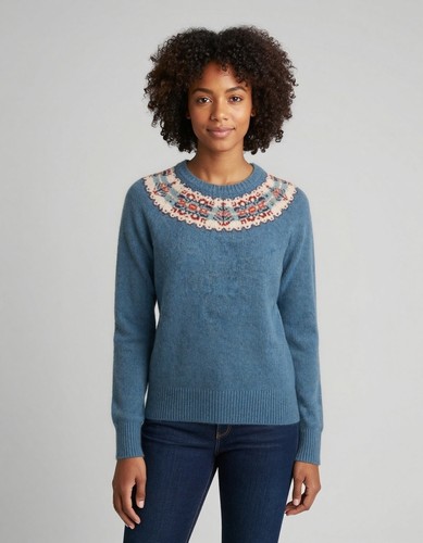 Brora wollpullover blau fair - brora,