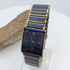 RADO Diastar Keramik Blau/Gold Ref. 160.0281.3.020  Ø 24x28,5 mm #2656
