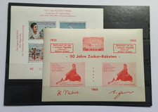 Vignetten Raketenflug / Raketenpost 2 Stück ansehen II. Wahl  MÄNGEL