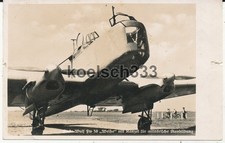 Foto Postkarte Focke Wulf Fw 58 Flugzeug der Luftwaffe auf einem Flugplatz