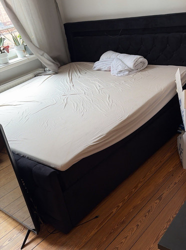 Boxspringbett schwarz 180x200