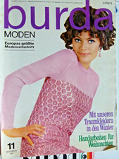 altes Burda Modeheft Ausgabe 11 von 1967, komplett mit Anleitung + Schnittmuster