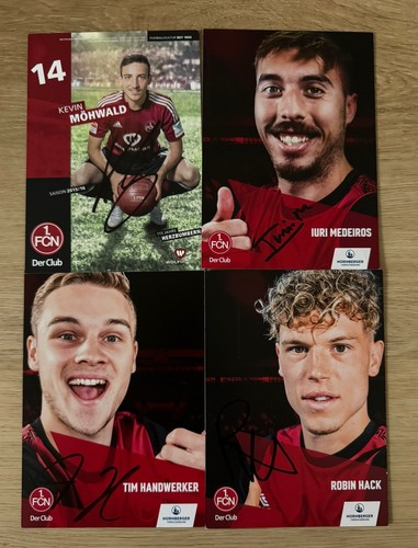 Autogrammkarten nürnberg - autogrammkarten, 1.fc