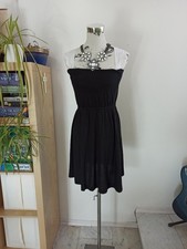 weiches Bandeau-Kleid schwarz H&M L 38 40 Schlupfkleid Sweatshirt-Stoff