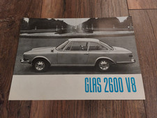 Original Prospekt Glas 2600 V 8 mit 150 PS Oldtimer