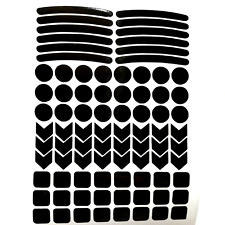 84 x Reflektor Aufkleber Reflexfolie Schwarz Fahrradreflektor Reflexaufkleber