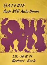Herbert Beck, Plakat., Holzschnitt, signiert, datiert, nummeriert, 1971