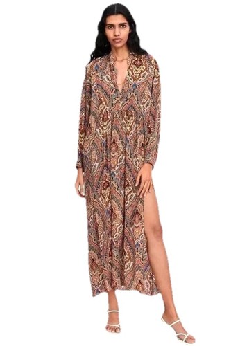 Zara bohemian print ocker - print,