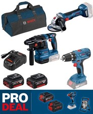 Bosch 18 Volt Profi-Set mit 2 Akkus GSR 18 V-45 GWS 18 V-7 GBH 18 V-22 NEU