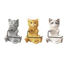 Toilettenpapierrollenhalter Harz Katzenfigur Lustiger Toilettenpapierspender