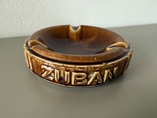 Zuban Zigarettenfabrik München Aschenbecher groß 19 cm braun Keramik