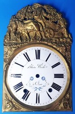 Ersatzteile für Comtoise Uhr, Zifferblatt mit Tragplatte und Messingumrandung