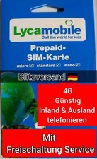 Lyca-Mobile Prepaid Simkarte