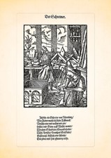 Der Schreiner Der Tischler Truhe Schrank Amman Holzschnitt Stände 088