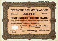 Deutsche Ost Afrika Linie 1932 Hamburg Bombay Zanzibar Reemtsma Woermann Laeisz