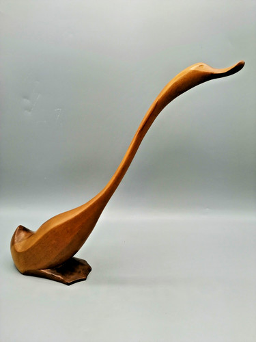 Stilisierte holzfigur schwan - stilisierte,