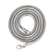 Edelstahl Schlangenkette rund Hals-Kette Anhänger silber 0,9 -3,2 mm I 41-76 cm