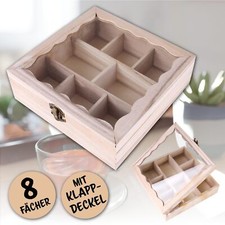 Teebox Holz 8 Fächer