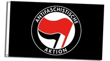 Antifa Flagge 150x90cm Antifaschistische Aktion Fahne Banner Demo Fanartikel NEU
