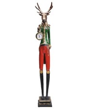 Kare Design Gentleman Deer Tischuhr Modern Hirsch Deko Objekt Skulptur *