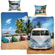 Linon Bettwäsche Volkswagen Live 135x200 cm VW Camper Bulli Kinderbettwäsche 062