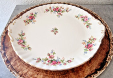 Royal Albert Bone China  England " MOSS ROSE " Kuchen/Gebäck Platte/Teller * TOP