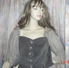 Damen Trachten  Mieder  Bluse Leder - Leinen Größe 40 - 42