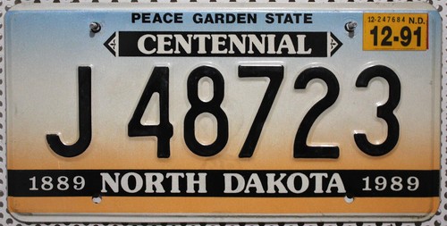 North dakota nummernschild - dakota,