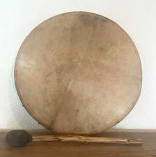 B-Ware Terre Schamanentrommel Ziege Haut rund 50cm mit Schlägel