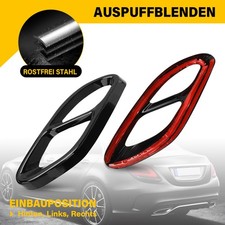 2 Schwarze Auspuffblenden