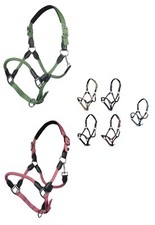 Halfter -Carlotta- Leder-Nylonkombination oder und passende Stricke HKM