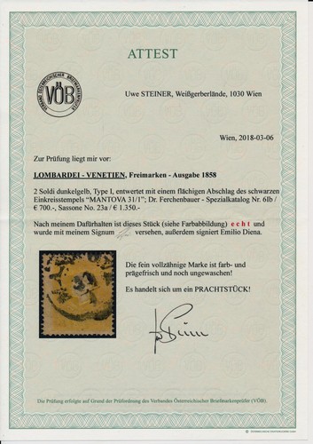 Lombardei venetien 1858 2sld - lombardei-venetien,