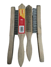 Drahtbürste strapazierfähige Borsten x 4 Farbe Rost Grillreiniger (28 cm) 4-reihig