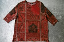 Superweiches ETRO Shirt rot-bunt Gr 42/ 36-38  Viskose + Elastan  hoher Neupreis