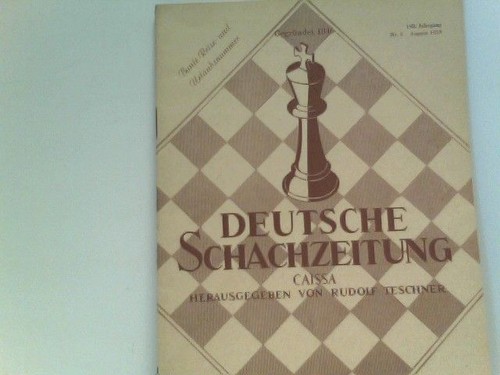 Deutsche schachzeitung caissa - schachzeitung.,
