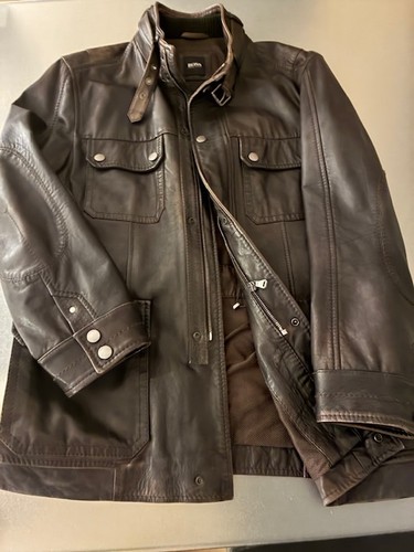 Boss lederjacke trendig - lederjacke, 48,