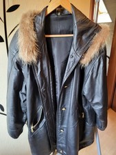 ledermantel damen 46 mit Kapuze und Fellbesatz