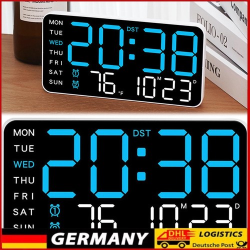 Led wanduhr datum temperatur - wanduhr,