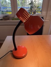 DDR Schreibtischleuchte Tischlampe 70er Jahre orange ,hergestellt in Ungarn