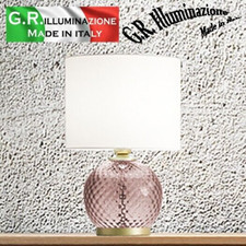 Moderne Tischlampe Kupfer-Glas