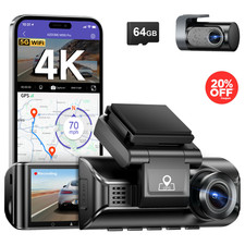 AZDOME 4K Dashcam 5GHz WiFi GPS Autokamera 4K+1080P Loop-Aufnahme WDR M550 PRO
