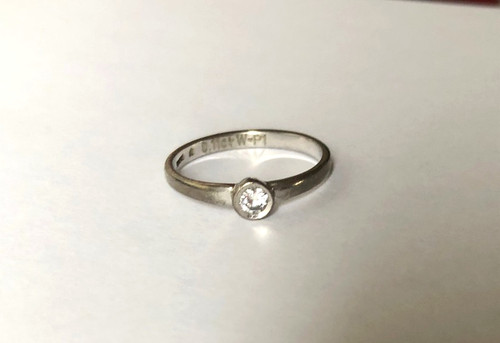 Ring 585er weißgold - mit, 0,11