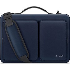Umhängetasche für 13-14“ Laptop Tech-Protect Case Tasche Schutztasche Dunkelblau