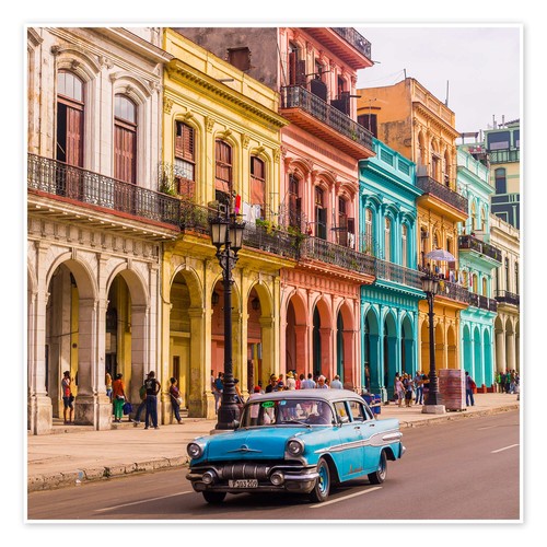 Poster oldtimer havanna - oldtimer, in