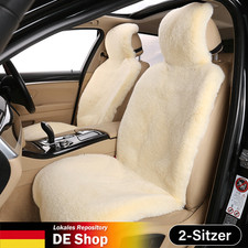 Lammfell Autositzbezug Autofell Autositzauflage universell sitzbezug Vorne 2pcs