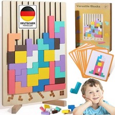 Holzpuzzle Tetris, Lernspielzeug, Montessori-Spiele 3 4 5 6+ Jahre, Intelligenz