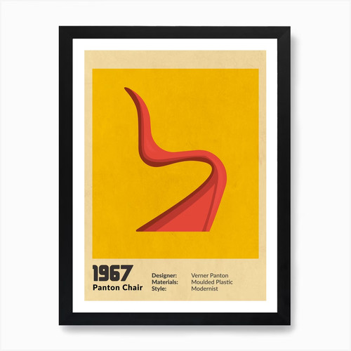 Panton stuhl kunstdruck - panton,
