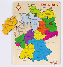Einlegepuzzle DEUTSCHLAND Bundesländer Städte Flüsse Lernpuzzle Bundesland NEU