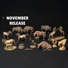 Tiere des Nordens Figuren II 1:35 Miniaturen unbemalt 1/35 Diorama Modellbau